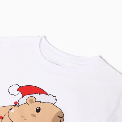 Пижама новогодняя женская (футболка, шорты) KAFTAN Cappy, размер 52-54