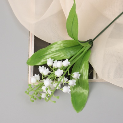 Букет искусственный «Ландыш майский», h=20 см, белый