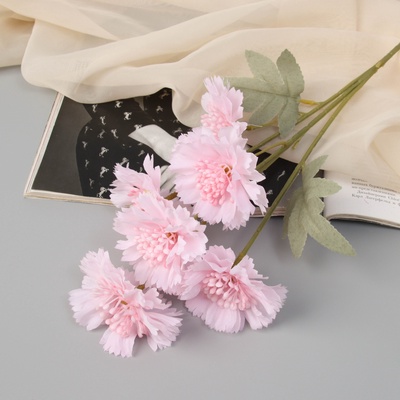 Цветы искусственные «Гвоздика каспар галант», 58×7 см, розовые