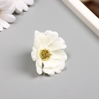 Бутон на ножке для декорирования "Многослойная ромашка белая" 6х6 см (комплект 10 шт) - фото 26246263