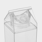 Кувшин для напитков «Молочный пакет» Доляна, 1 л, 8×26 см, полистирол, цвет прозрачный - Фото 6