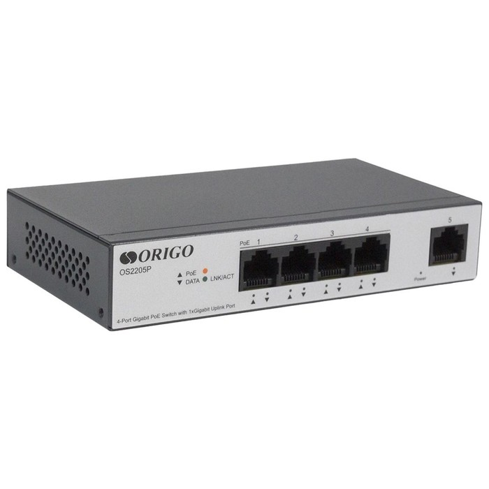 Коммутатор Origo OS2205P/60W OS2205P/60W/A1A (L2) 5x1Гбит/с 4PoE 60W неуправляемый - фото 51674239