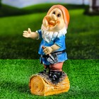 Садовая фигура из полистоуна «Гномик с лопатой», 15×12×30 см - Фото 6