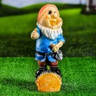 Садовая фигура из полистоуна «Гномик с лопатой», 15×12×30 см - Фото 7