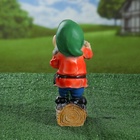 Садовая фигура из полистоуна «Гномик с лопатой», 15×12×30 см - Фото 9