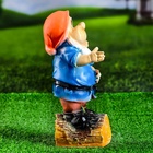 Садовая фигура из полистоуна «Гномик с лопатой», 15×12×30 см - Фото 5