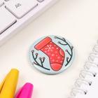 Значок новогодний закатной d=35 мм «Носок» 6.5×6.5 см - Фото 4