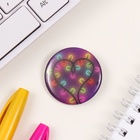 Значок новогодний закатной d=35 мм «Гирлянда» 6.5×6.5 см - Фото 3