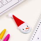 Значок новогодний закатной с колпаком d=35 мм «Снеговик» 6.5×11 см - Фото 4