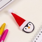 Значок новогодний закатной с колпаком d=35 мм «Пингвин» 6.5×11 см - Фото 4