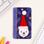 Значок новогодний закатной с колпаком d=35 мм «Мишка» 6.5×11 см - Фото 2