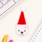 Значок новогодний закатной с колпаком d=35 мм «Мишка» 6.5×11 см - Фото 3