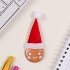 Значок новогодний закатной с колпаком d=35 мм «Пряник» 6.5×11 см - Фото 3