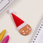 Значок новогодний закатной с колпаком d=35 мм «Пряник» 6.5×11 см - Фото 4