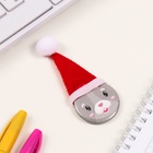 Значок новогодний закатной с колпаком d=35 мм «Зайчик» 6.5×11 см - Фото 4