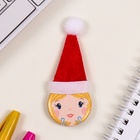 Значок новогодний закатной с колпаком d=35 мм «Снегурочка» 6.5×11 см - Фото 3