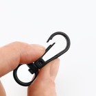 Карабин металлический, 45×15 мм / 10×2.2 мм, 5 шт., чёрный - Фото 3