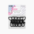 Карабин металлический, матовый, 40×25 мм / 20×3 мм, 5 шт., чёрный - Фото 4