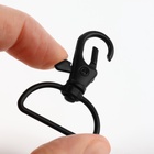 Карабин металлический, 41×30 мм / 25×2 мм, 5 шт., чёрный - Фото 3