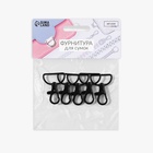 Карабин металлический, 41×30 мм / 25×2 мм, 5 шт., чёрный - Фото 4