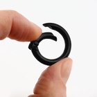 Кольцо-карабин, d=16/24 мм, толщина - 4 мм, 5 шт., чёрное - Фото 3