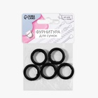 Кольцо-карабин, d=16/24 мм, толщина - 4 мм, 5 шт., чёрное - Фото 4