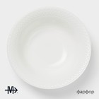 Тарелка глубокая Magistro Argos, 650 мл, 18×18×6 см, фарфор, белая - Фото 2