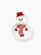 Менажница новогодняя керамическая «Снеговичок», 14×20×3 см - Фото 2