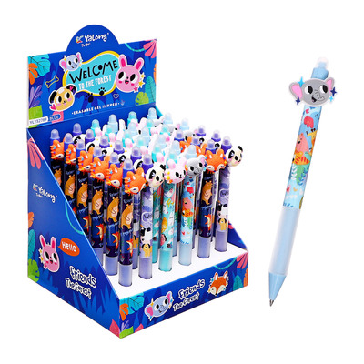 Ручка гелевая, стираемые чернила, стержень синий, 0.5 мм, автоматическая «Милашки», МИКС