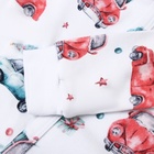 Боди детское с длинным рукавом MINAKU New Year's cars, рост 74-80 см, белое - Фото 9