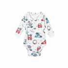 Боди детское с длинным рукавом MINAKU New Year's cars, рост 80-86 см, белое - Фото 1