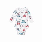 Боди детское с длинным рукавом MINAKU New Year's cars, рост 80-86 см, белое - Фото 7