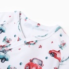 Боди детское с длинным рукавом MINAKU New Year's cars, рост 80-86 см, белое - Фото 8