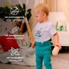 Боди детское MINAKU New Year's cars, рост 80-86 см, белое - Фото 3