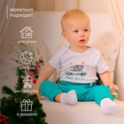 Боди детское MINAKU New Year's cars, рост 80-86 см, белое - Фото 4