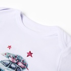 Боди детское MINAKU New Year's cars, рост 80-86 см, белое - Фото 7