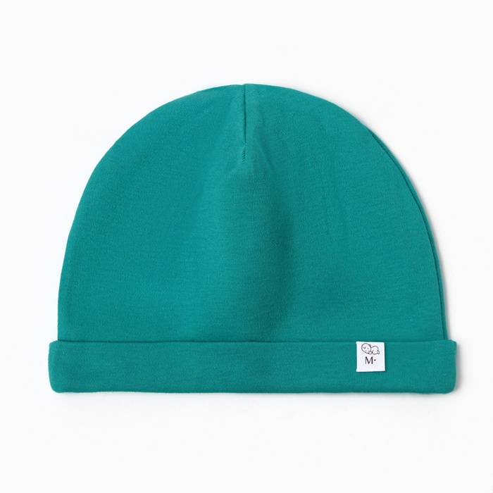 Шапка детская MINAKU New Year's cars, размер 42 (6-9 мес.), зелёная - Фото 1