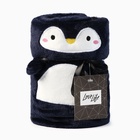 Плед LoveLife "Пингвин" 80*100см, корал-флис, 200 гр/м2 - фото 26394743