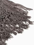 Плед с бахромой «Этель» Gray knit, 130×170 см, серый, акрил 100% - Фото 6