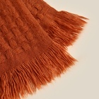 Плед «Этель» Relief, 130×170 см, 100% акрил, цвет терракотовый - Фото 4