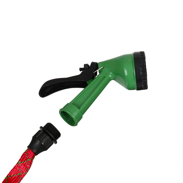 Шланг поливочный резиновый, 12 мм (1/2"), 15 м, в текстильной оплётке, с поливочным пистолетом, цвет МИКС - фото 1908249046