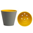 Горшок пластиковый Live-in-green с вкладкой «Конус», d=14,5 см, 1,3 л, цвет серый муссон - фото 27825570