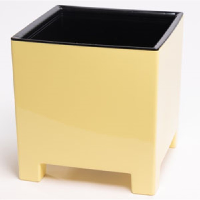 Горшок пластиковый Live-in-green с вкладкой «Нард», d=14 см, 2,1 л, цвет жёлтый - Фото 1