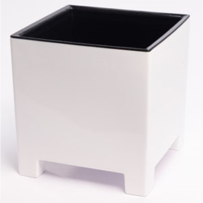 Горшок пластиковый Live-in-green с вкладкой «Нард», d=19 см, 5,5 л, цвет белый - Фото 1