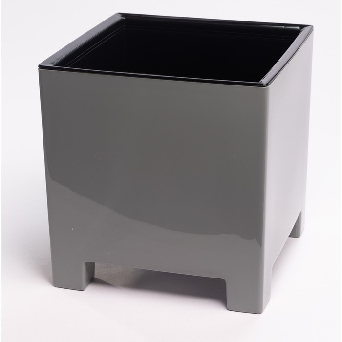 Горшок пластиковый Live-in-green с вкладкой «Нард», d=19 см, 5,5 л, цвет серый муссон - Фото 1