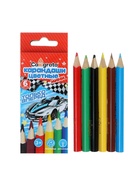 Карандаши Calligrata «Машинка», цветные, 6 цветов, мини - Фото 8