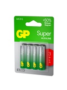 Батарейка алкалиновая GP Super, AA, LR6-4BL, 1.5 В, блистер, 3+1 шт. - Фото 3