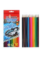 Карандаши Calligrata «Машинка», цветные, 12 цветов, деревянные, трёхгранные - Фото 10