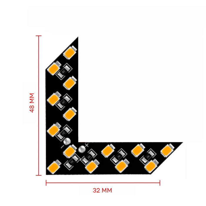 Светодиодный указатель, 12В, 14 SMD, желтый