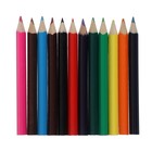 Карандаши Calligrata "Машинка", 12 цветов, МИНИ, корпус деревянный, треугольный - фото 9833026